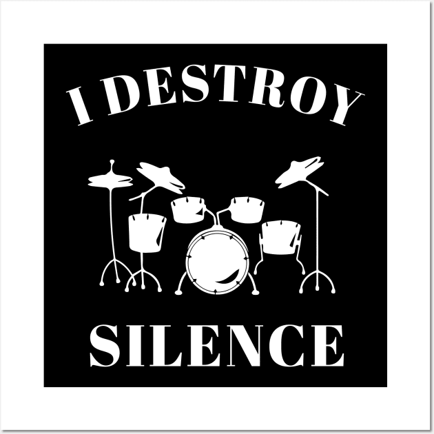 I Destroy Silence Wall Art by teesumi